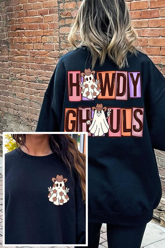 HOWDY GHOULS UNISEX FLEECE SWEATSHIRT