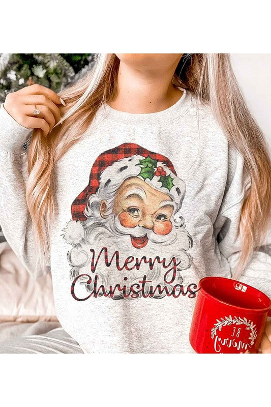 Merry Christmas Santa Graphic Sweatshirt