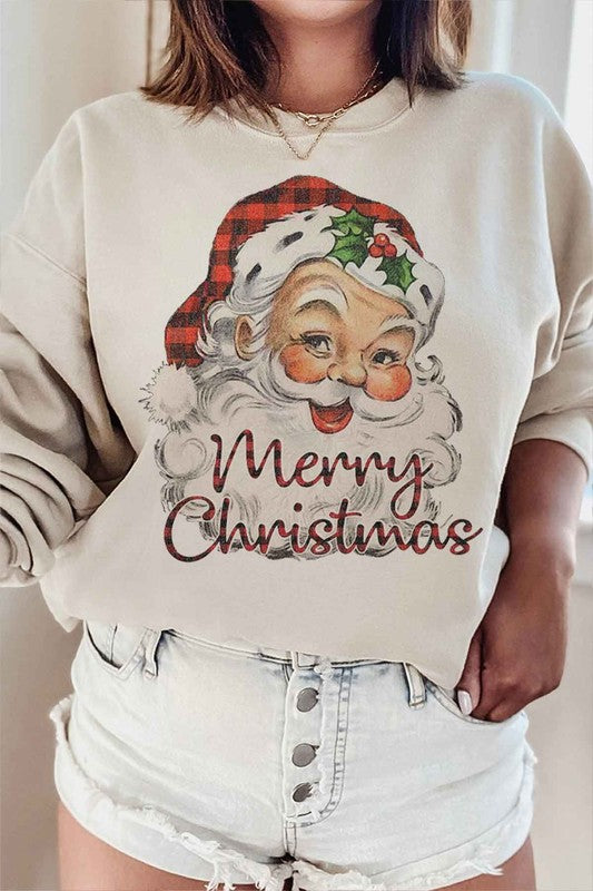 Merry Christmas Santa Graphic Sweatshirt