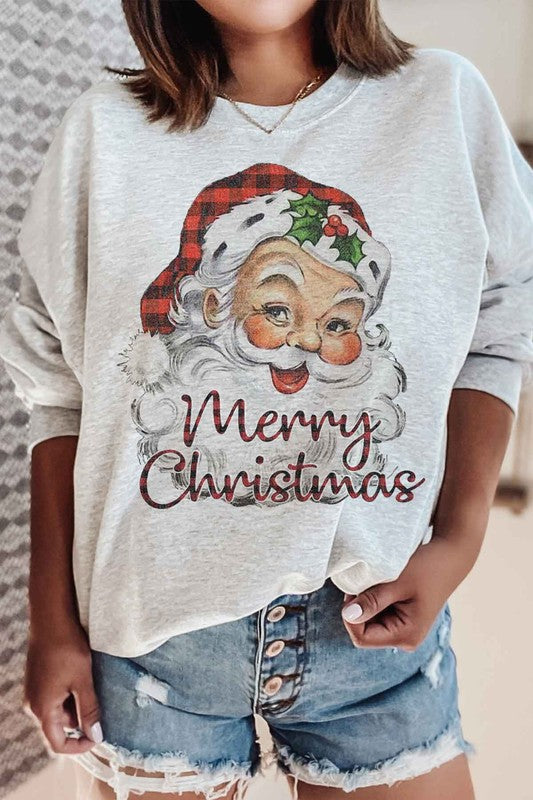 Merry Christmas Santa Graphic Sweatshirt