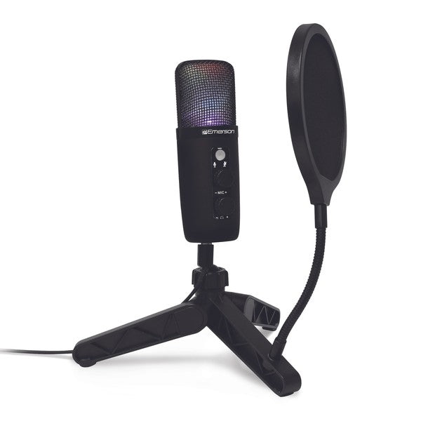 Emerson USB Gaming Condenser Microphone with LED