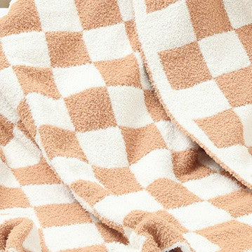 Luxe Soft Checkerboard Checker Throw Blanket