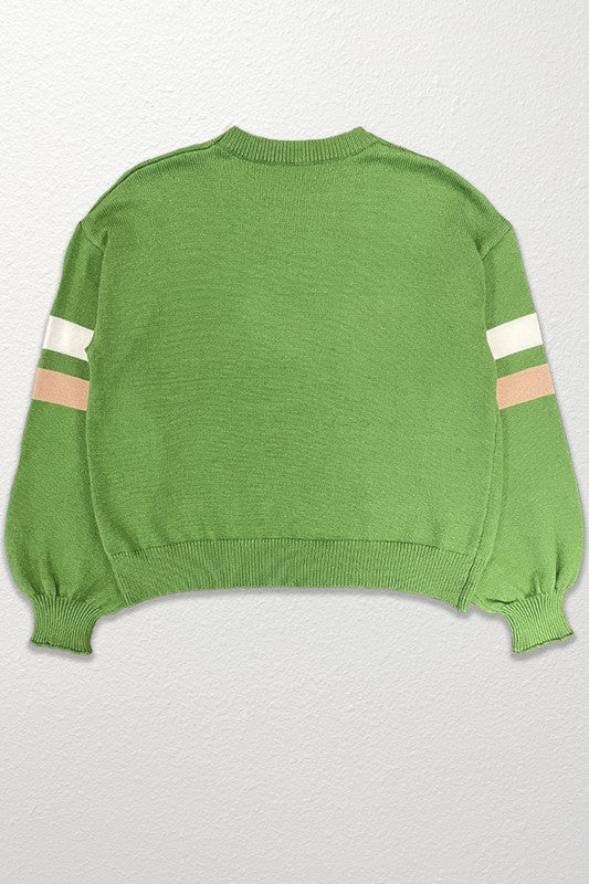 Football knit sweater