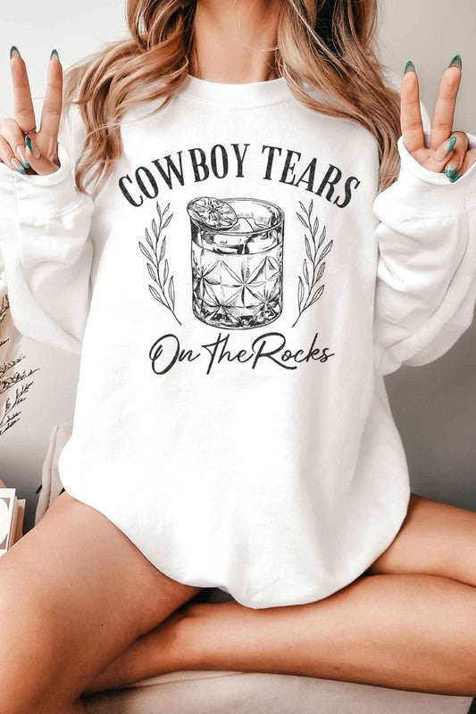 COWBOY TEARS ON THE ROCKS GRAPHIC SWEATSHIRT