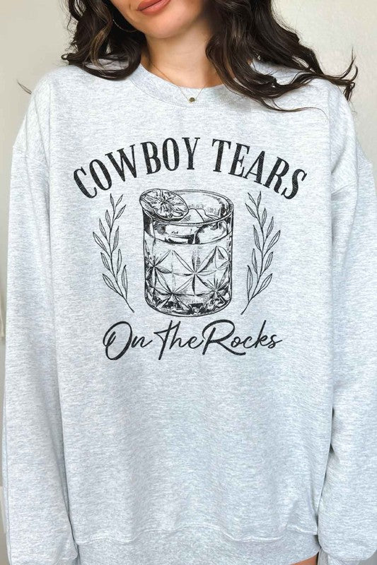 COWBOY TEARS ON THE ROCKS GRAPHIC SWEATSHIRT