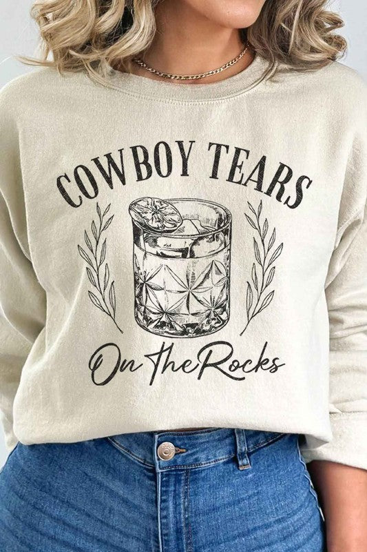 COWBOY TEARS ON THE ROCKS GRAPHIC SWEATSHIRT