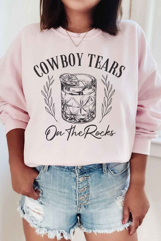 COWBOY TEARS ON THE ROCKS GRAPHIC SWEATSHIRT