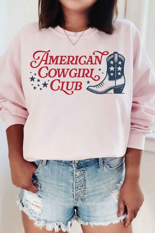 AMERICAN COWGIRL CLUB GRAPHIC SWEATSHIRT