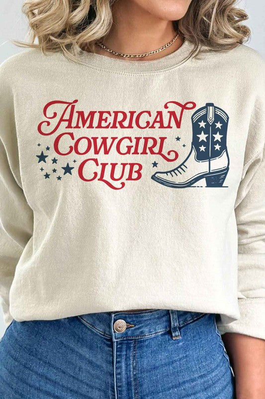 AMERICAN COWGIRL CLUB GRAPHIC SWEATSHIRT