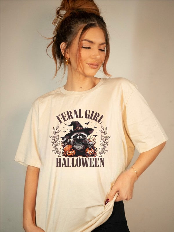 Feral Girl Halloween Graphic Tee