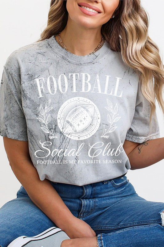 Game Day Football Social Club Color Burst Tee