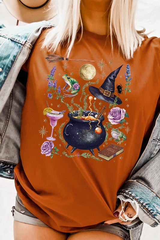 Halloween Witch Collage Graphic Tee