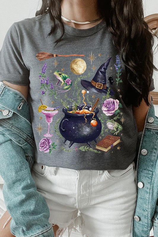 Halloween Witch Collage Graphic Tee