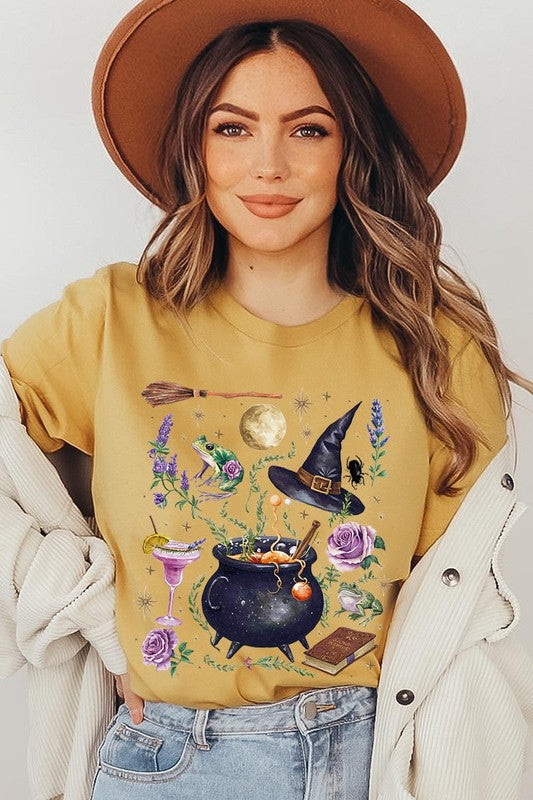 Halloween Witch Collage Graphic Tee