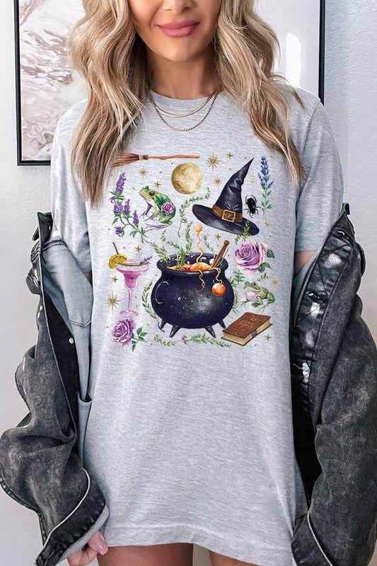 Halloween Witch Collage Graphic Tee