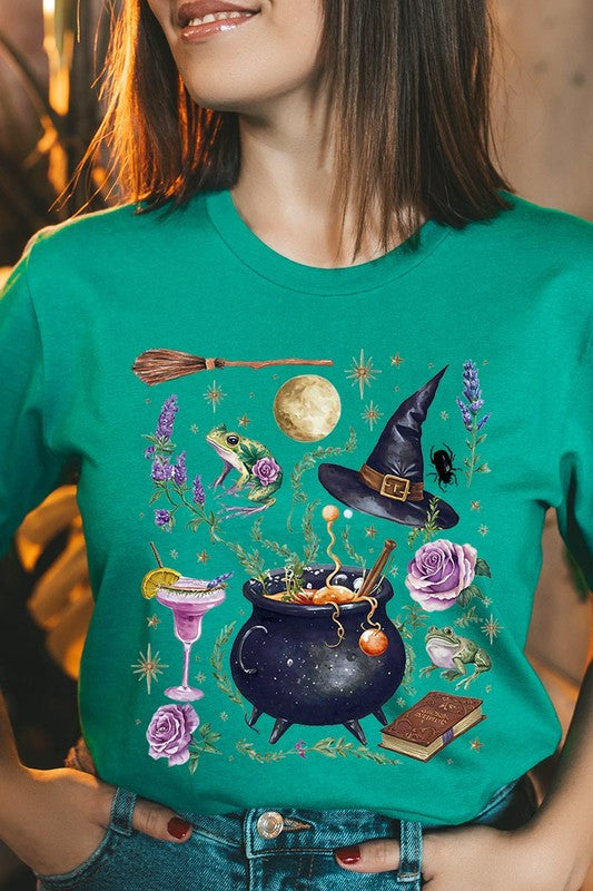 Halloween Witch Collage Graphic Tee