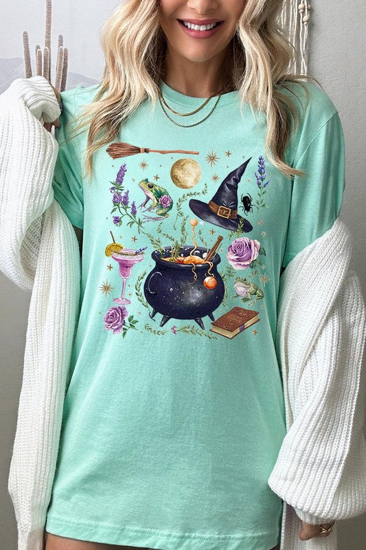 Halloween Witch Collage Graphic Tee