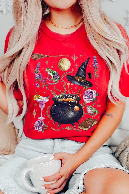 Halloween Witch Collage Graphic Tee