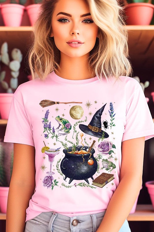 Halloween Witch Collage Graphic Tee