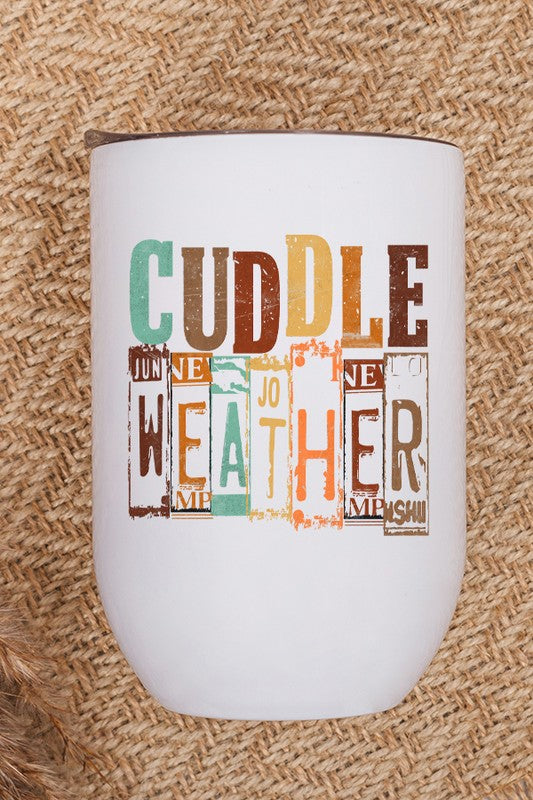 Fall Harvest Cuddle Weather Plates Wine Cup