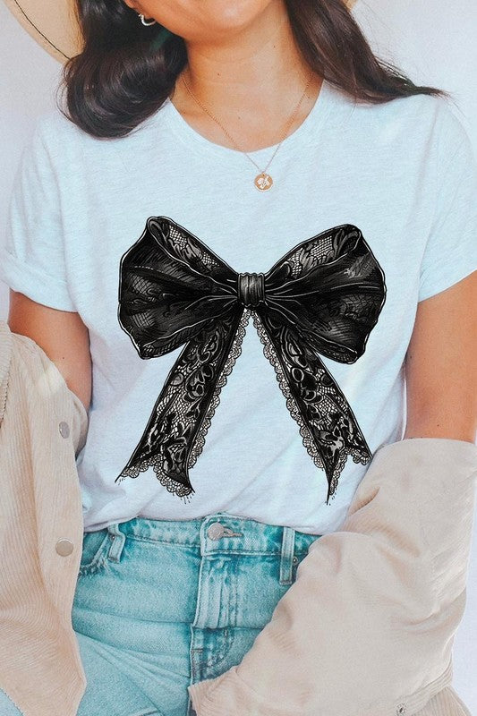 Halloween Gothic Coquette bow Graphic Tee