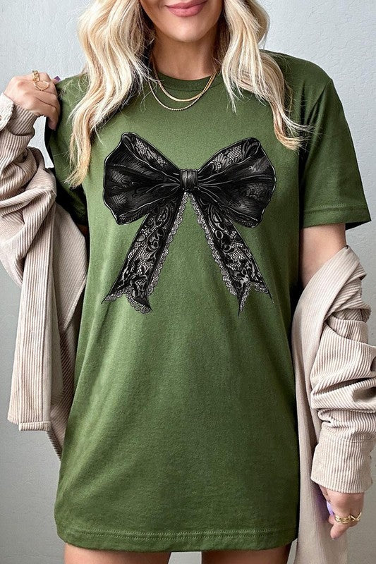 Halloween Gothic Coquette bow Graphic Tee