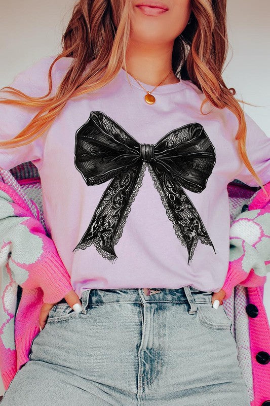 Halloween Gothic Coquette bow Graphic Tee