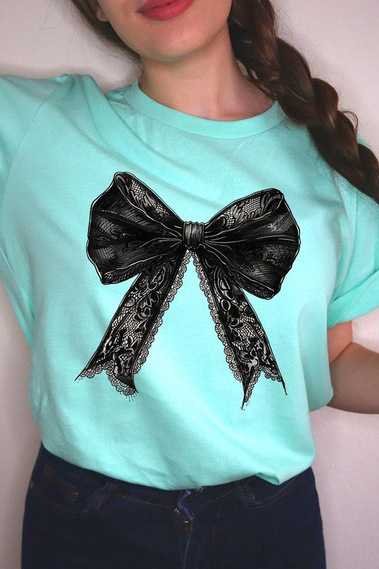 Halloween Gothic Coquette bow Graphic Tee