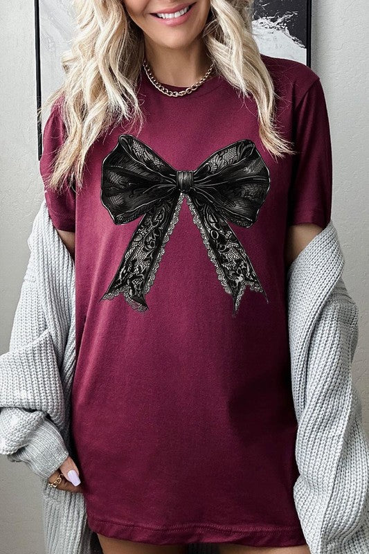 Halloween Gothic Coquette bow Graphic Tee