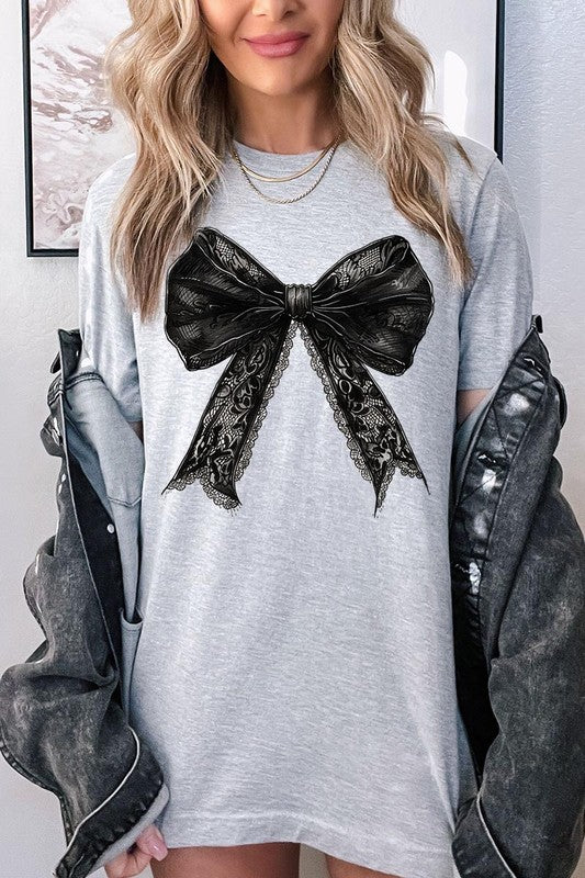 Halloween Gothic Coquette bow Graphic Tee