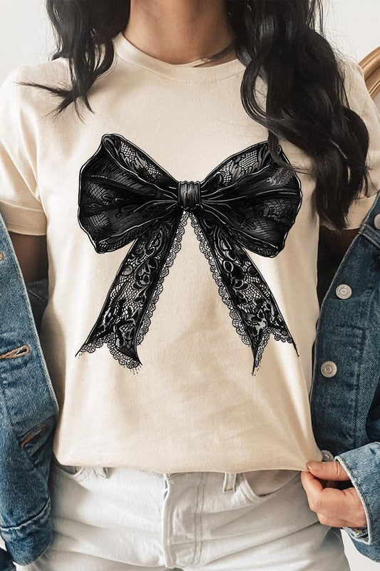 Halloween Gothic Coquette bow Graphic Tee