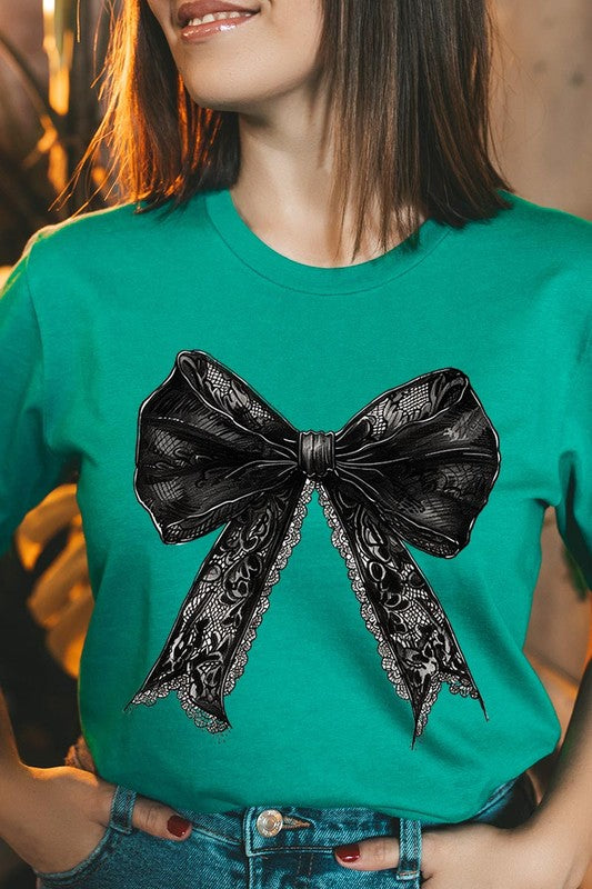 Halloween Gothic Coquette bow Graphic Tee