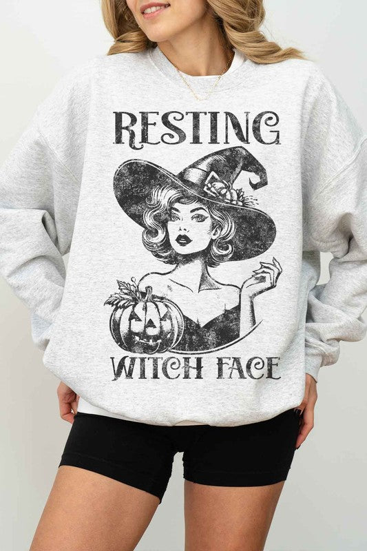 RESTING WITCH HALLOWEEN OVERSIZED SWEATSHIRT