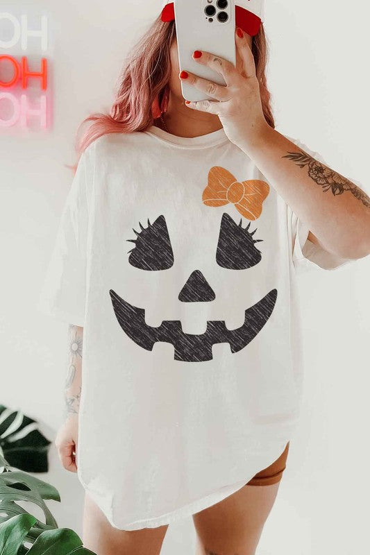 HALLOWEEN CUTE JACK OVERSIZED GRAPHIC TEE