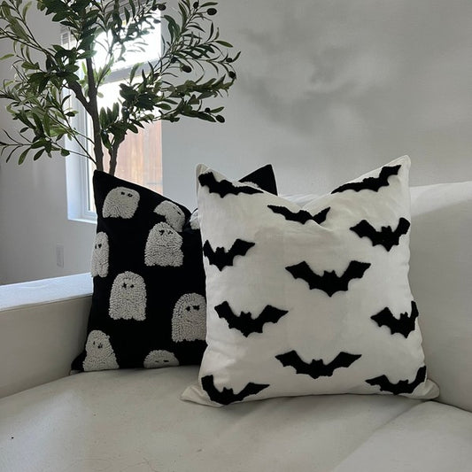 Chenille Ghost or Bat 20 x 20 Throw Pillow Cover