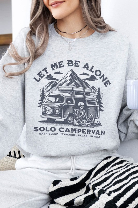 Skeleton relaxing in campervan Sweatshirt