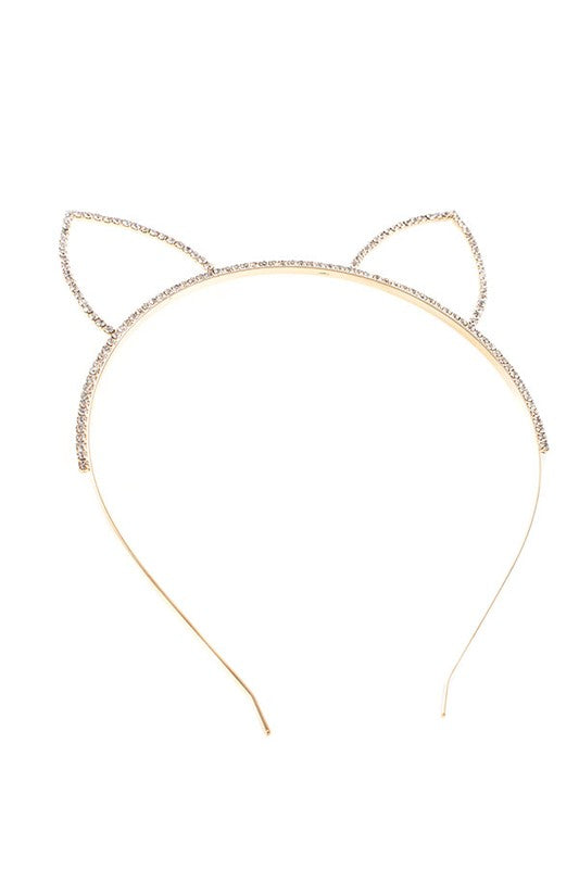 RHINESTONE CAT EARS HEADBAND