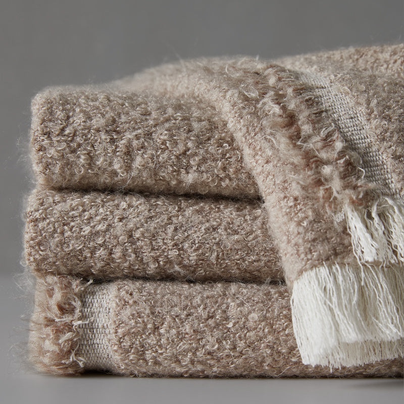 Natural Silk Light Luxury Cashmere & Wool Throw Blanket