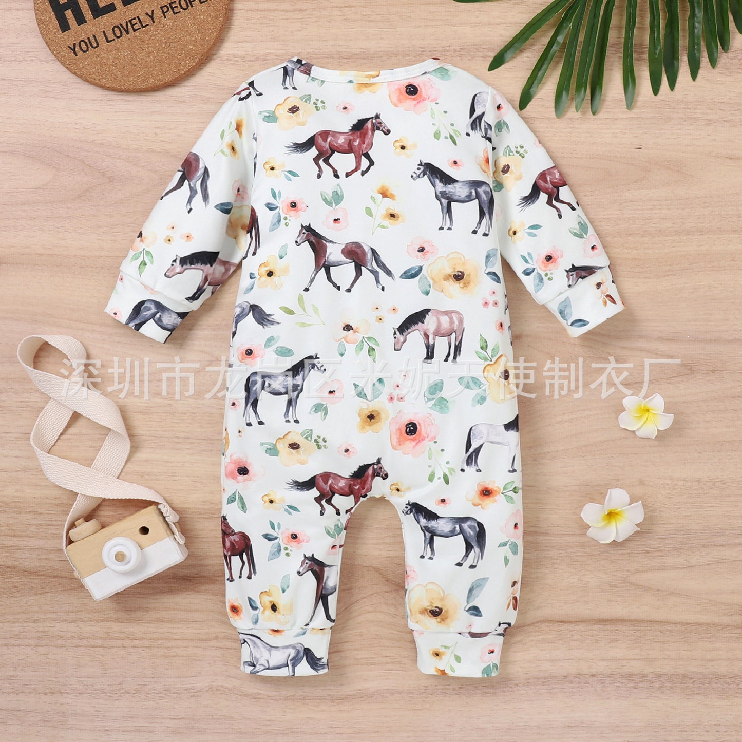 Spring And Autumn Leisure Infant Toddler Multicolor Animal Jumpsuit