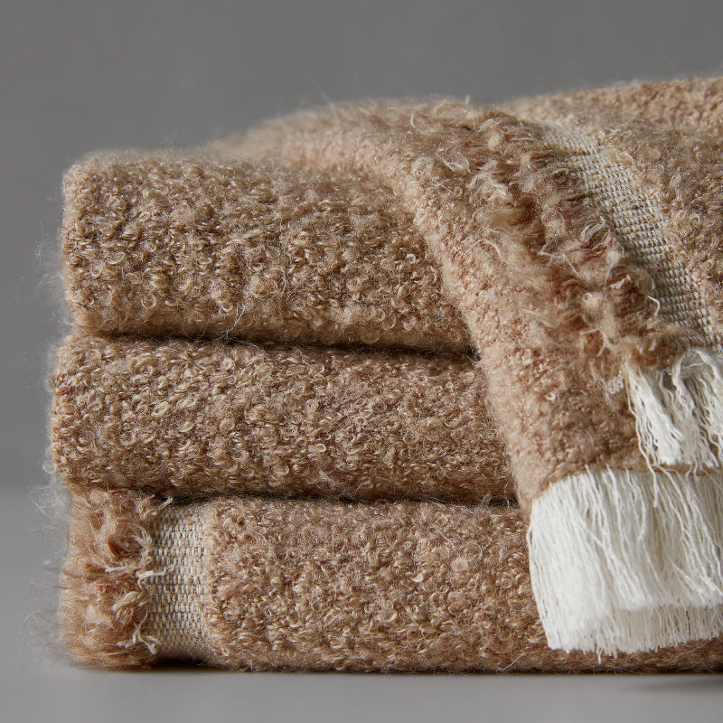 Natural Silk Light Luxury Cashmere & Wool Throw Blanket